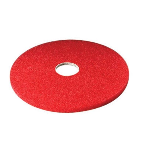 3M Scotch-Brite 16 in. D Non-Woven Natural/Polyester Fiber Buffer Floor Pad Red 5100-16